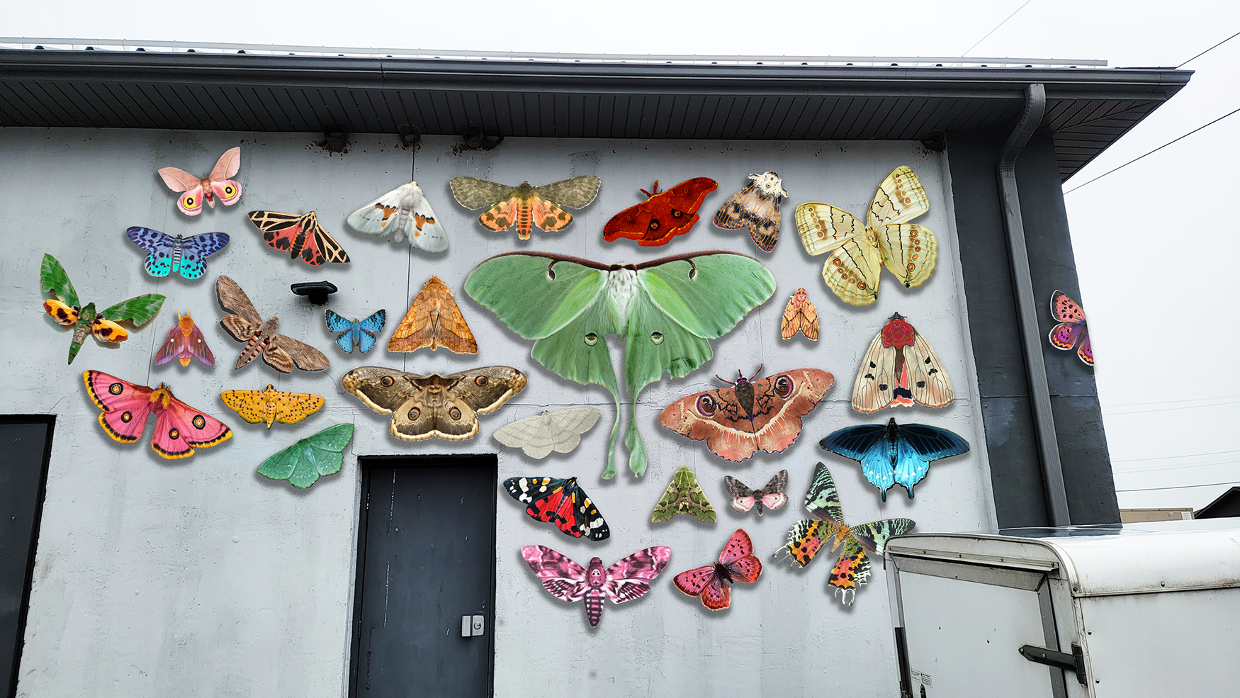 Moth - indoor mural - spray paint - Cca. 2015 : r/Art